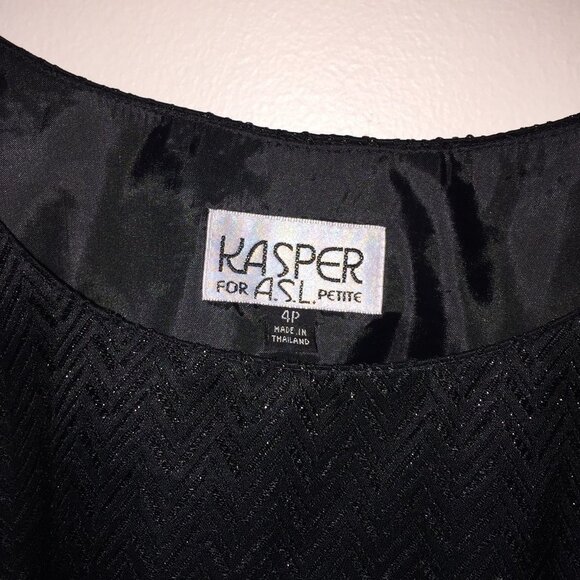 Kasper 3 Piece Evening Suit 4P Black Dressy - Picture 12 of 16